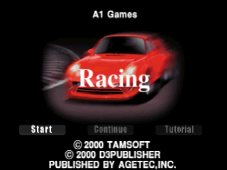 Racing Simulation Monaco Grand Prix title screen for Playstation